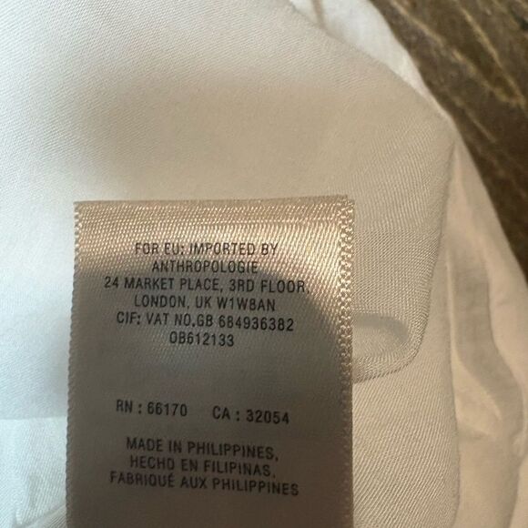 Maeve Anthropologie White fringe dress size 8 EUC - Picture 10 of 11